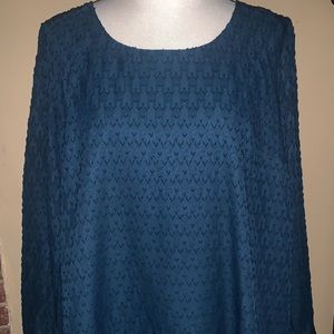 Loft Plus navy blue blouse size 16